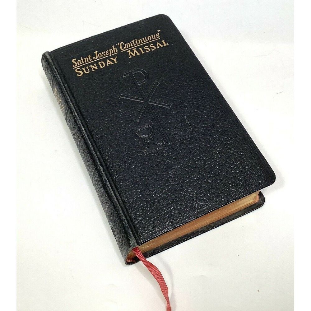 Saint Joseph Continuous Sunday Missal Confraternity Rev Hugo Hoever 1957 Vintage